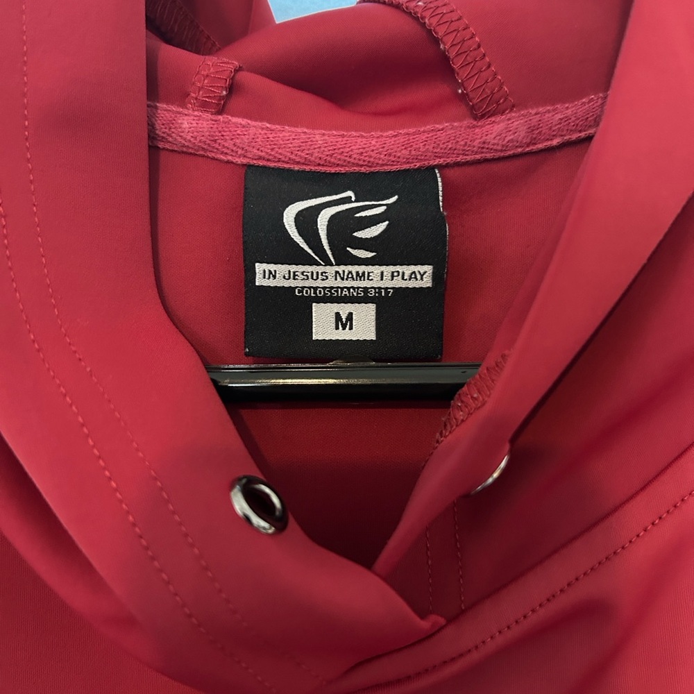 Active Faith Red Sleeveless Hoodie - Picture 3 of 5